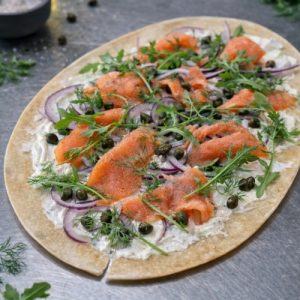 Flammkuchen zalm