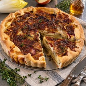 Quiche met witlof en donker bier (🌱)